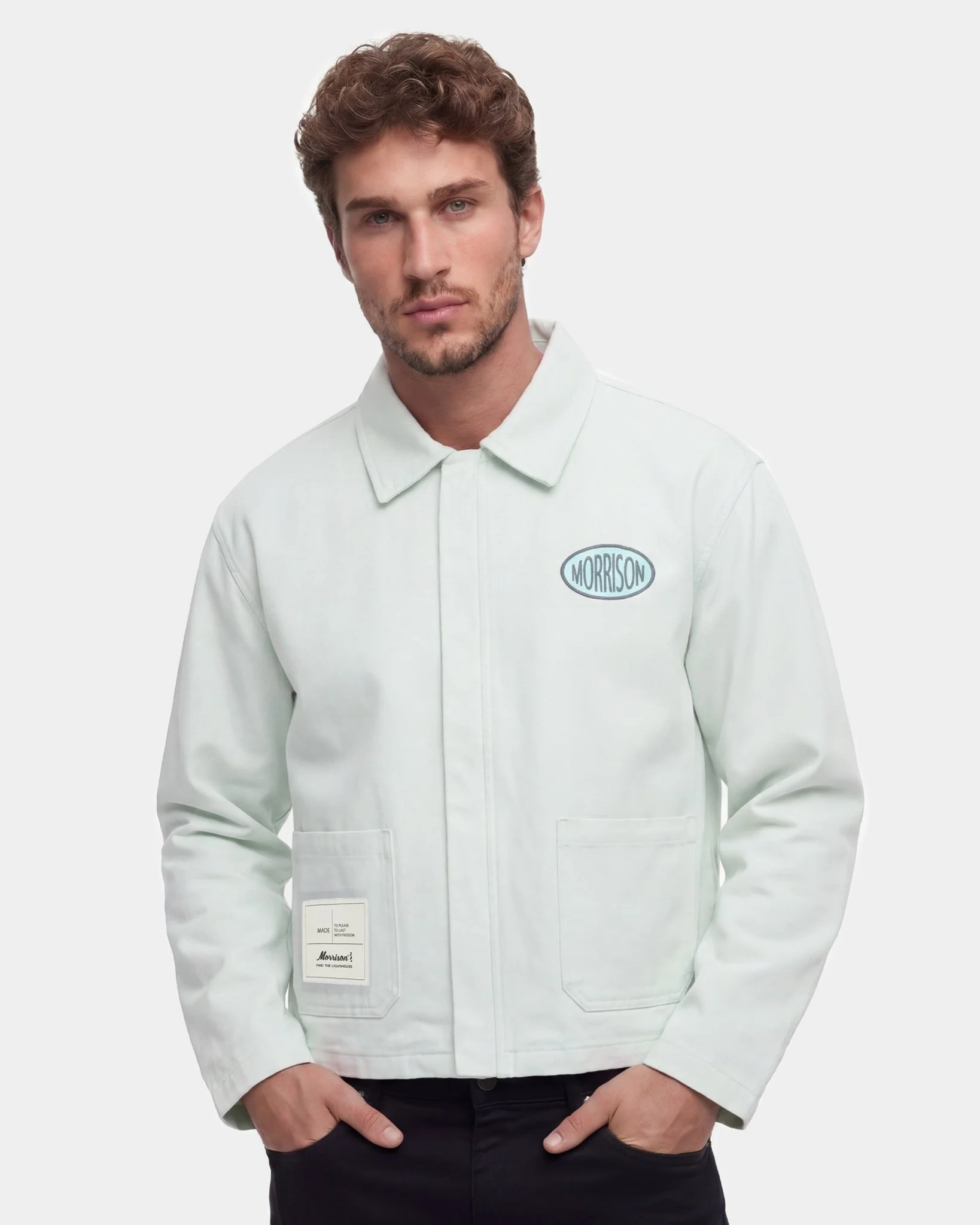 LIGHT BLUE WORKER JACKET - Image 4